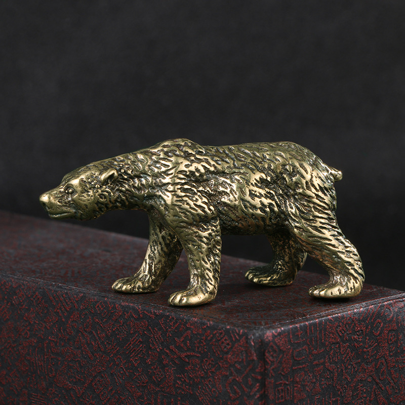 Vintage Collectible Bears - 1 adet Vintage katı pirinç ayı