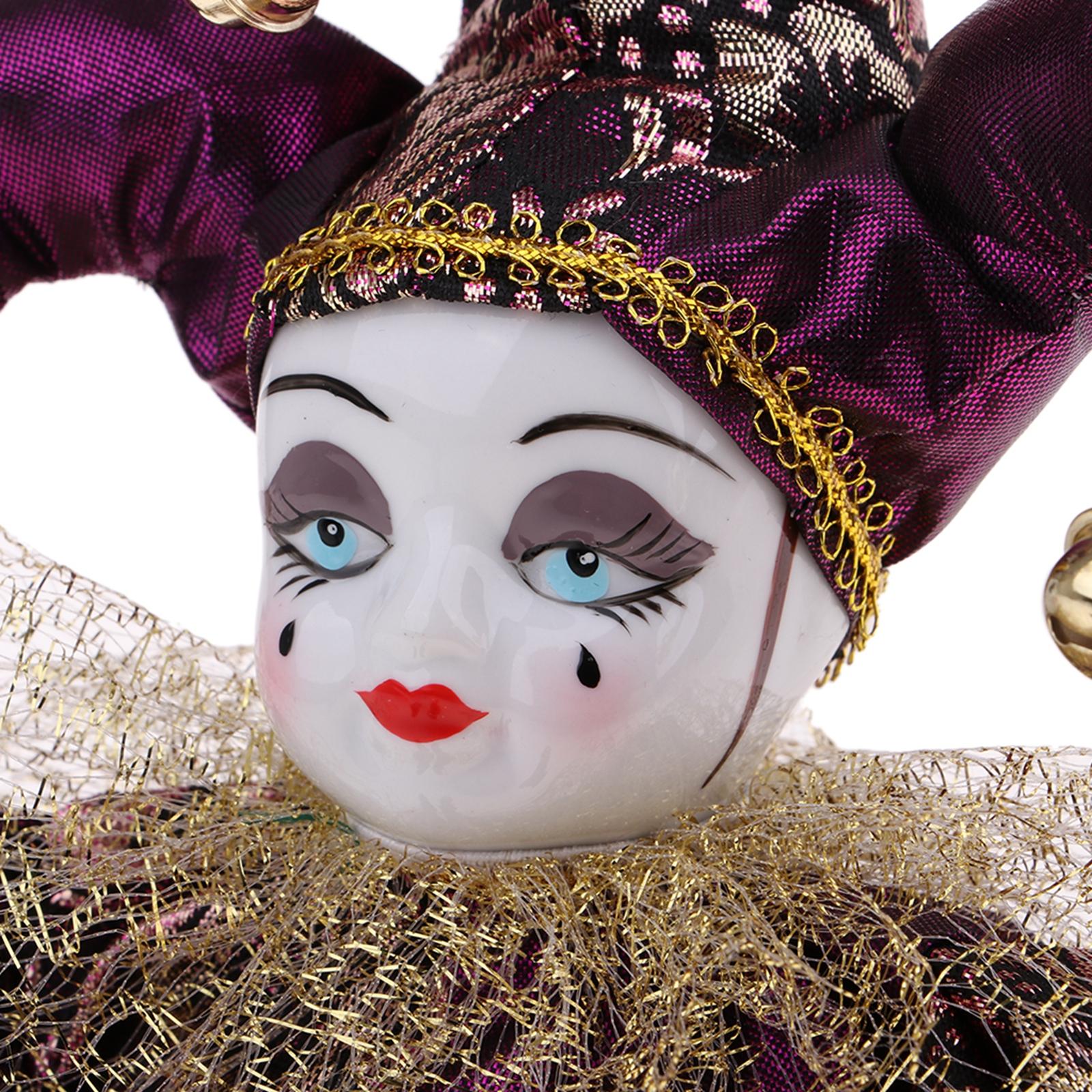 Vintage Collectible Clowns - İtalyan Tarzı Porselen Bebekler Palyaço Triangel