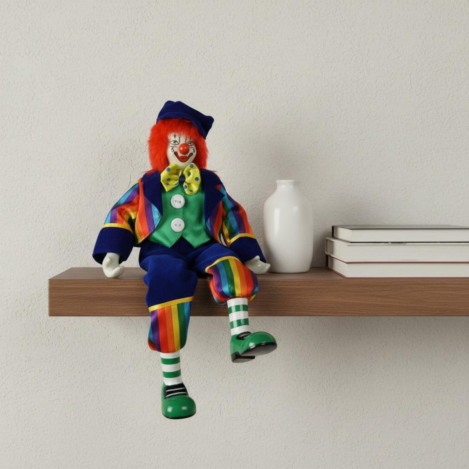Vintage Collectible Clowns - Sallanan Bacaklı Palyaço Bebek El Yapımı