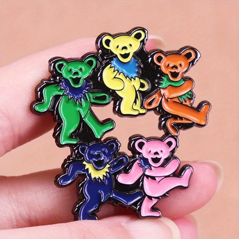 Vintage Collectible Bears - Dans Eden Ayılar Emaye Pin Rock