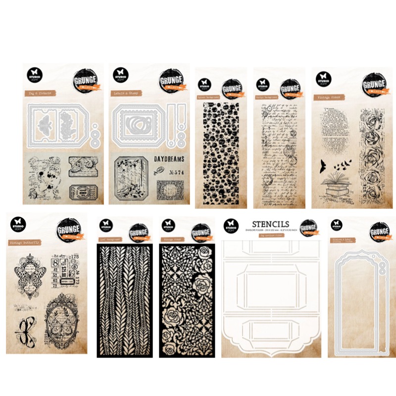 Vintage Collectible Stamps - Etiket Zarfı Grunge Koleksiyonu Vintage Güller