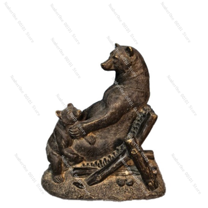 Vintage Collectible Bears - Antik Bronz Ayı Süsü Vintage El
