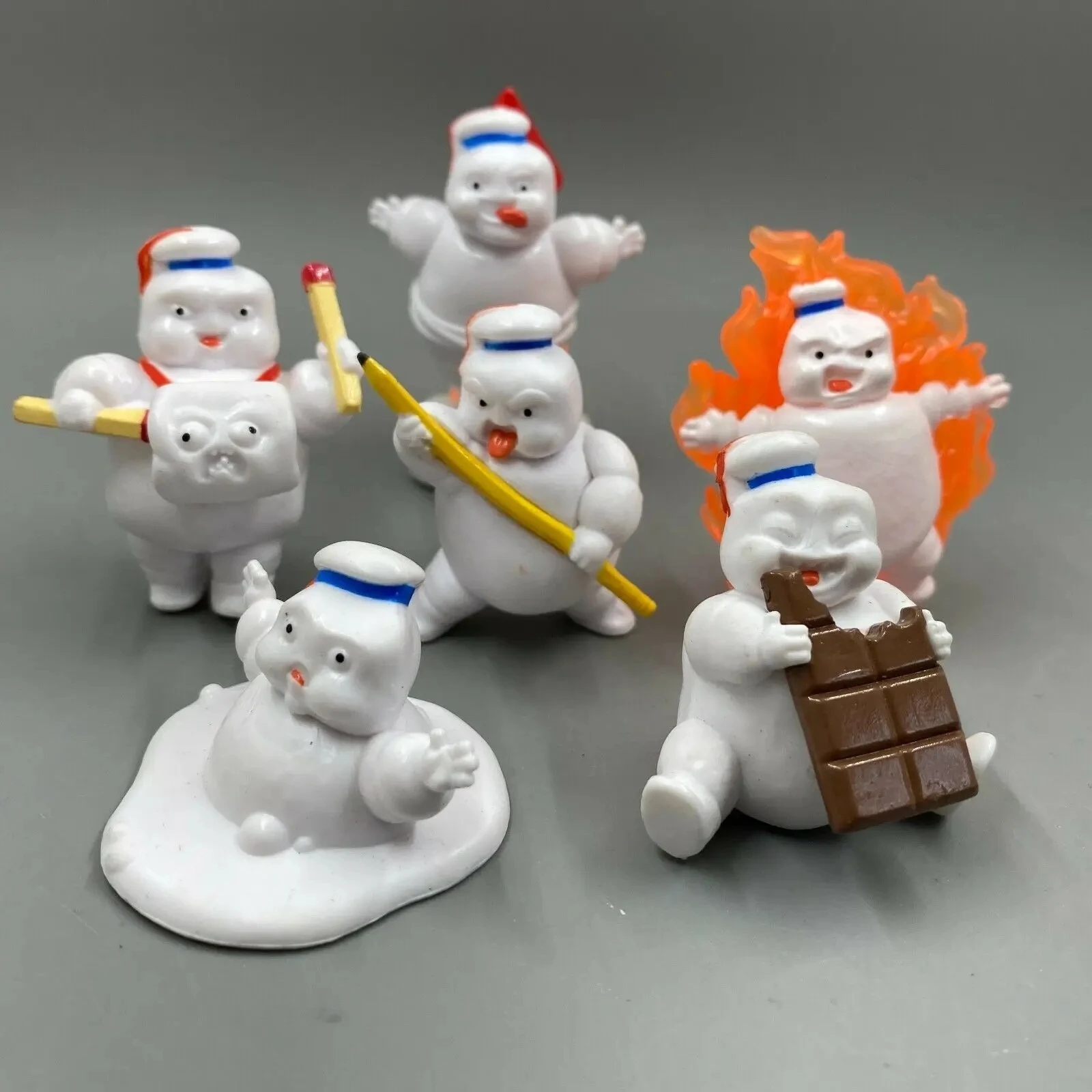 Vintage Collectible Figures - 6 adet sevimli Vintage Ghostbusters 3