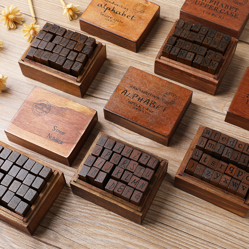 Vintage Collectible Stamps - Journal Go 28 Parça Alfabe Sayı