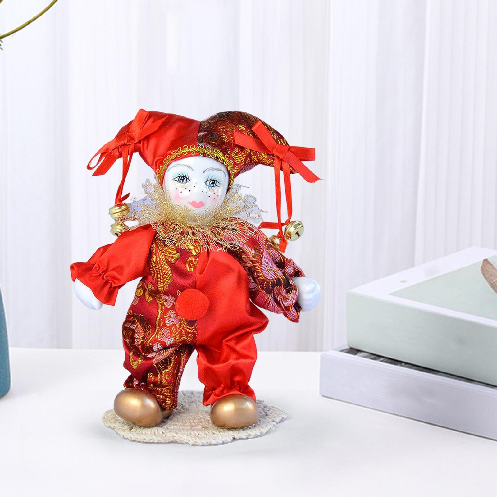 Vintage Collectible Clowns - 7 inç Palyaço bebekleri Ekran Antika