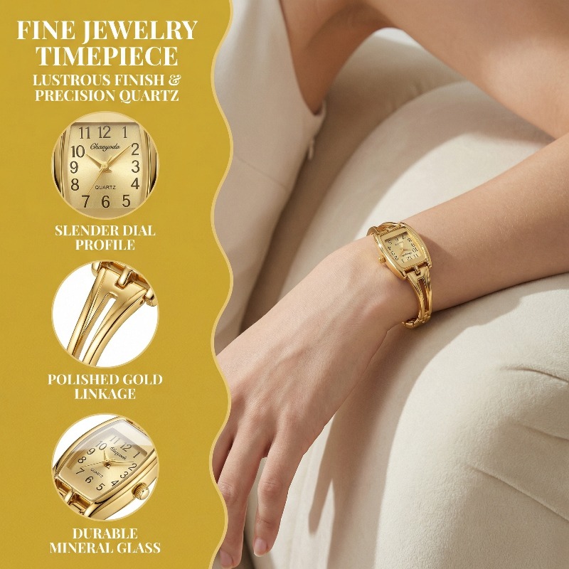 Lüks kadın saatleri moda dikdö - Vintage Watch Crystal incelemesi ve fiyatı
