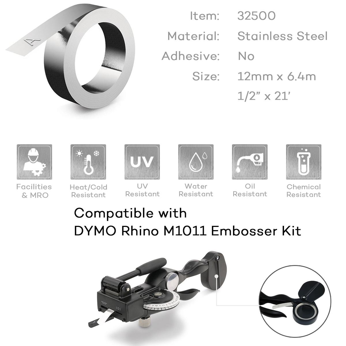 DYMO rhino M1011 için 10 Rolls - Typewriter Ribbon Roll incelemesi ve fiyatı