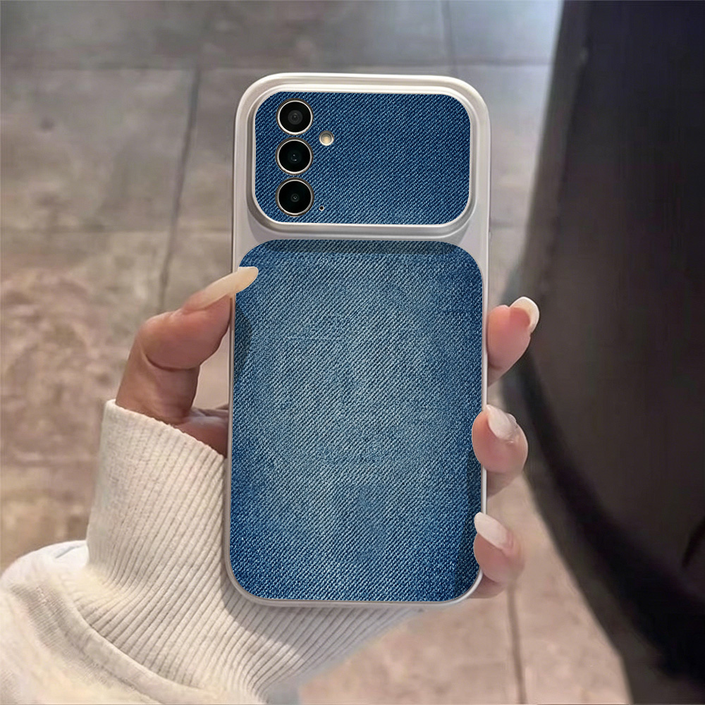 Retro Mavi Kot Görünümlü PU De - Camera Leather Case incelemesi ve fiyatı