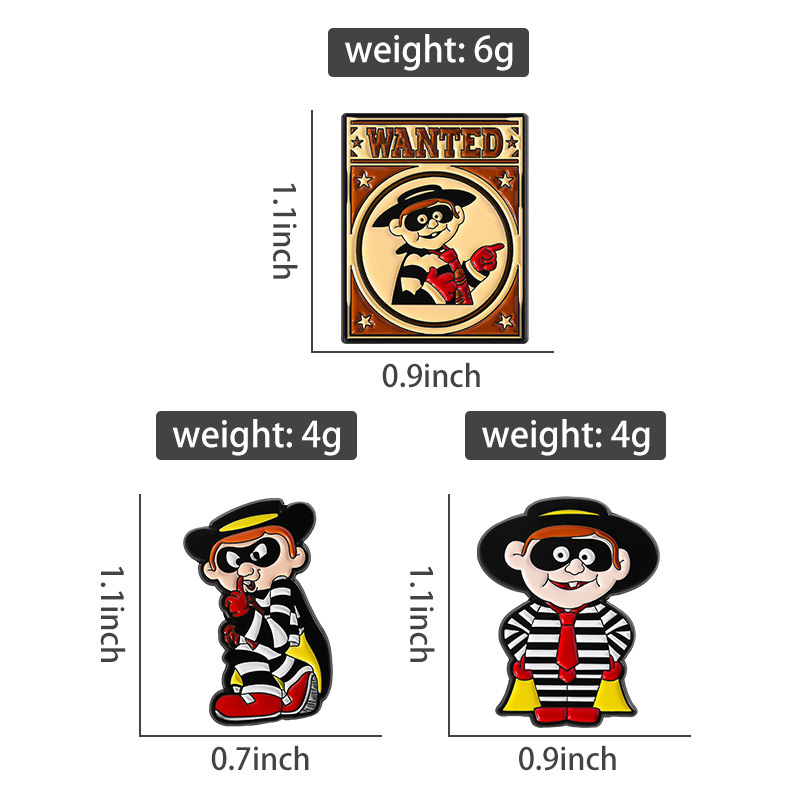 Vintage Hamburglar Emaye Pin S - Vintage Cartoon Collectible incelemesi ve fiyatı